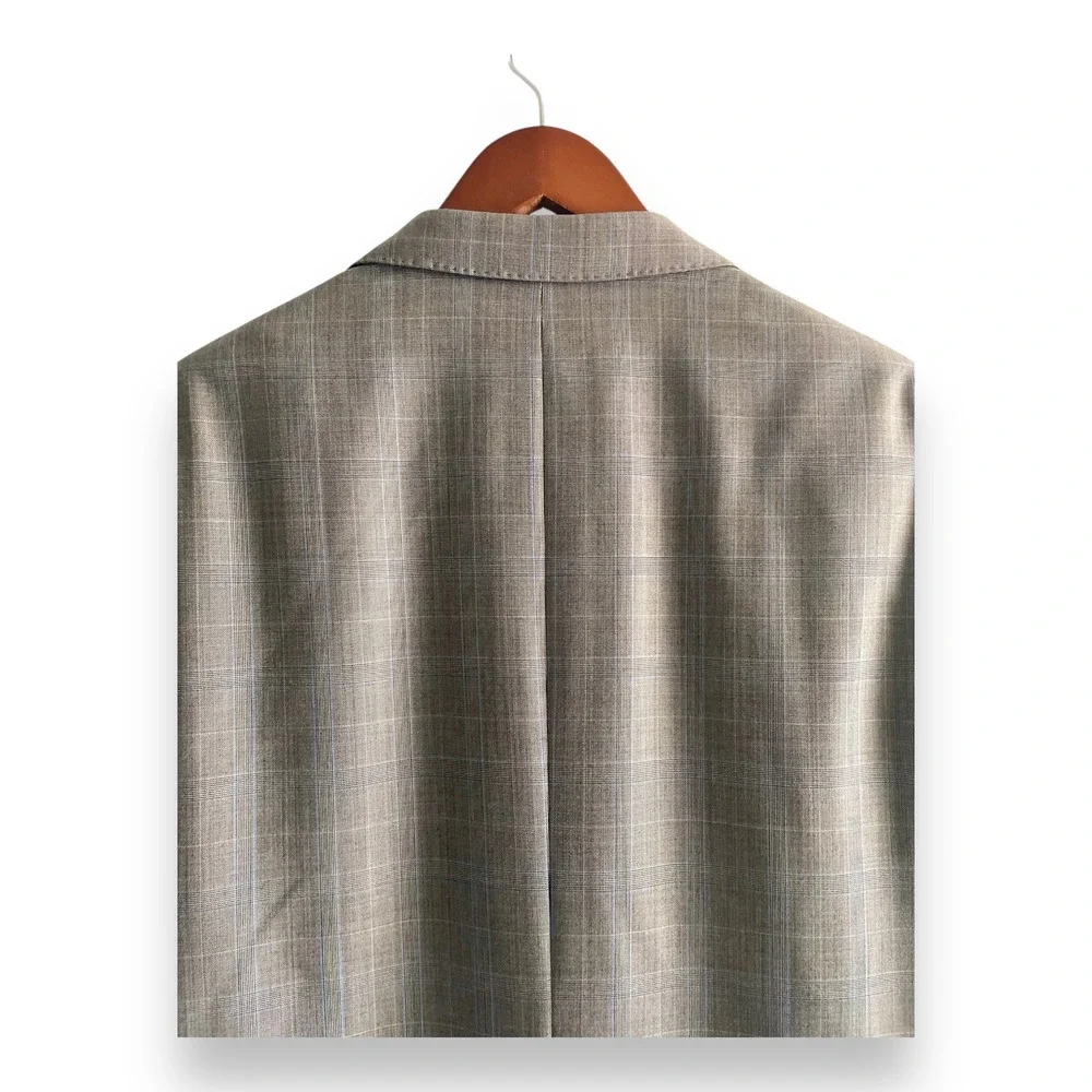 Vitale Barberis Canonico Super 140s Wool Glen Plaid Blazer Astor & Black Bespoke